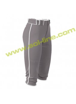 Softball Pipe Plus Grey Pant With White Piping